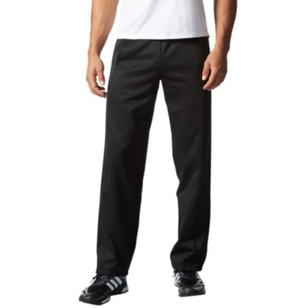 Adidas Black Straight Leg Climawarm Fleece Lined Sweatpants Mens Size L